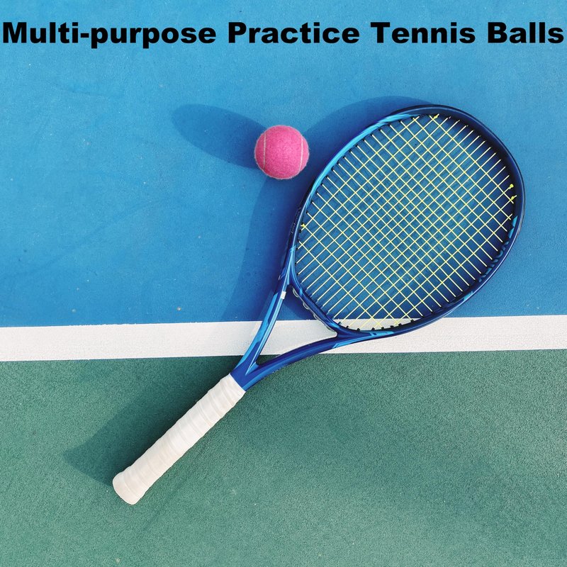 HPWFHPLF Tennis Balls, 15 Pack Practice Tennis Ball for Beginners, Training Playing Tennis Balls for Dogs, Come with Mesh Carry Bag (Black)
