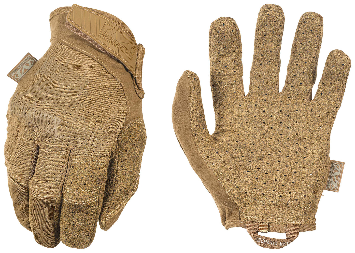 Mechanix Wear: Tactical Specialty Vent Tactical Gloves, Touch Capable, High Dexterity, Gloves for Airsoft, Paintball, and Field Work, Work Gloves for Men (Brown, Small)
