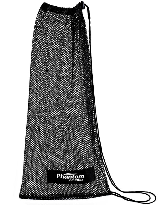 Phantom Aquatics Rapido Boutique Collection Mask Fin Snorkel Net Bag, Ideal for Swim and Snorkeling Gear Bag (Black, Basic)