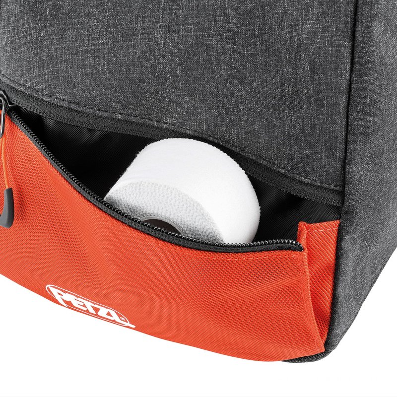 Petzl SAKAB Chalk Bag - Large, Roll-Top Bouldering Chalk Bucket - Grey