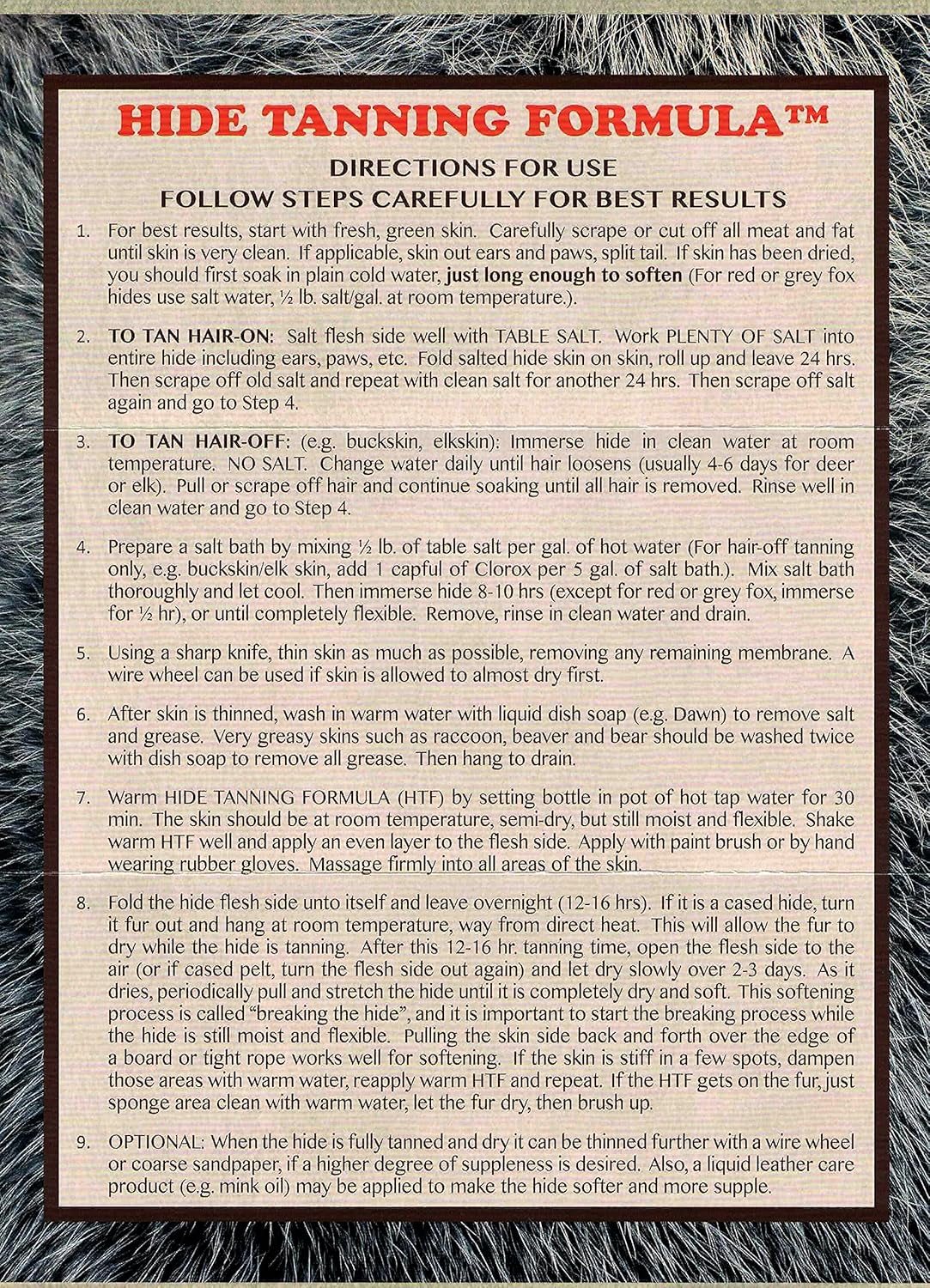 Deer Hunter's & Trapper's Hide Tanning Formula | Fleshing Tool Set (1)