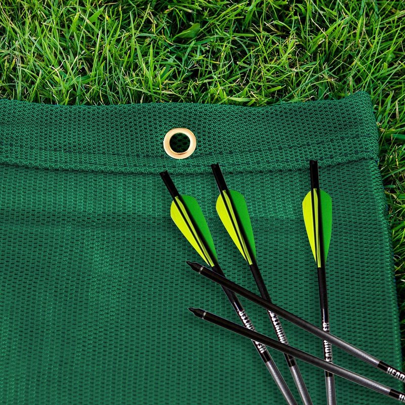 Archery Backstop Netting - Heavy Duty Reinforced Nets for Ultimate Protection | 5 Sizes Available in Green & White
