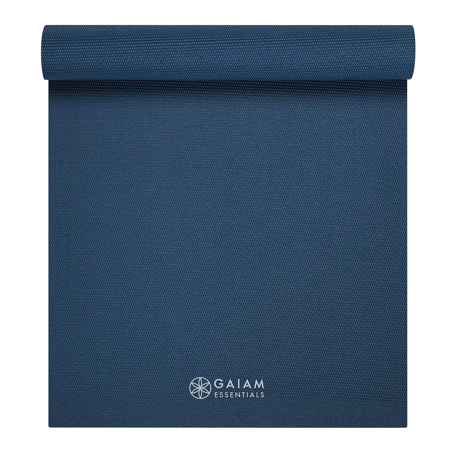 Gaiam Essentials Premium Yoga Mat with Carrier Sling, Navy, 72"L x 24"W x 1/4 Inch Thick