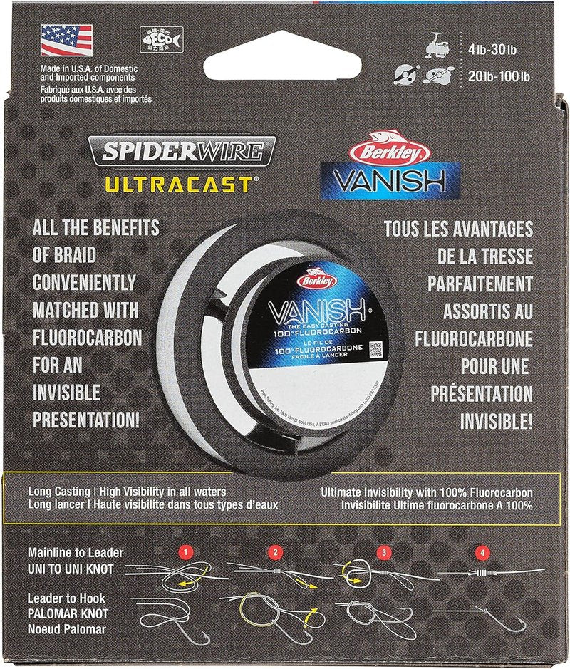 UltraCast Braided Fishing Line - High Strength & Sensitivity | 150 Yards, Clear