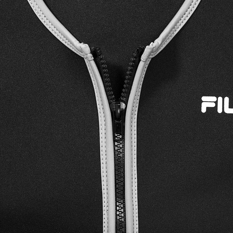 FILA Accessories Men's Sauna Vest - Neoprene Sweat Suit Zipper Tank Top Hot Slimming Body Shaper Waist Trainer for Weight Loss, Running, Walking, Weightlifting, Exercise & Fitness Workouts, Small