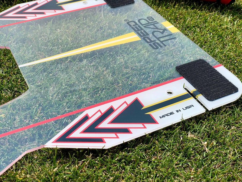 EyeLine Golf Speed Trap - Build Confidence, Improve Your Swing with Slice and Hook Corrector, Swing Trainer, Path Aid, Greater Distance, Made in USA, Polycarbonate Base (Speed Trap 2.0)