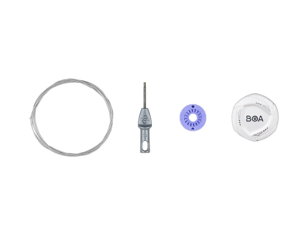 Shoe Replacement Dial Kit for BOA IP1 Left Side - White & Black