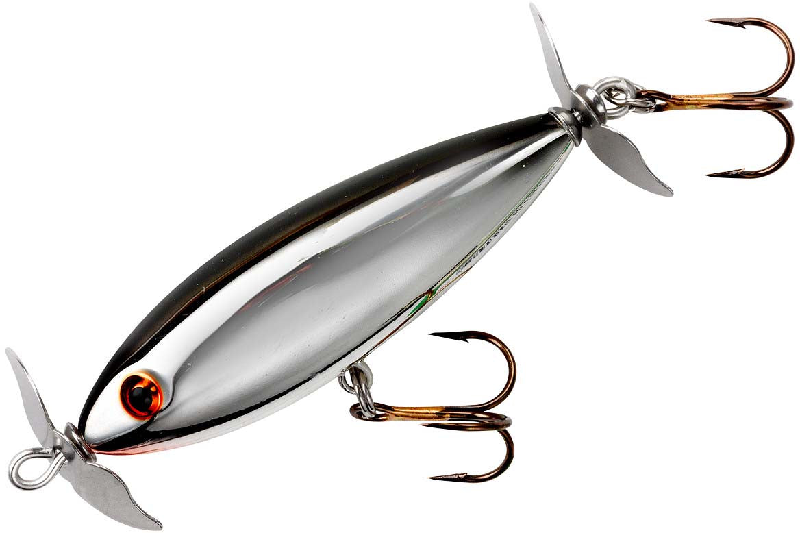 3 Inch Topwater Prop Fishing Lure - Bass Bait with Dual Spinning Blades