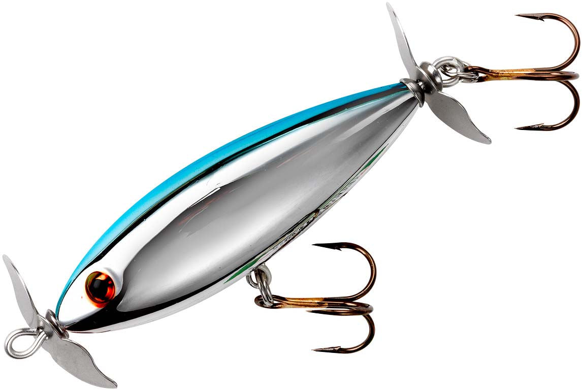 3 Inch Topwater Prop Fishing Lure - Bass Bait with Dual Spinning Blades