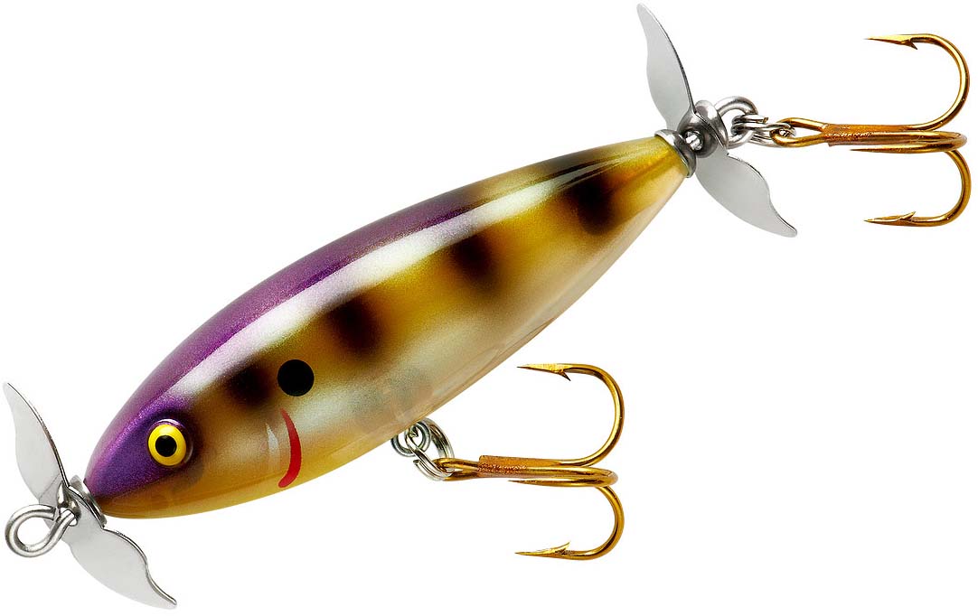 3 Inch Topwater Prop Fishing Lure - Bass Bait with Dual Spinning Blades