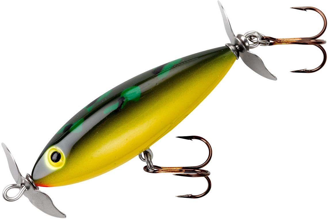 3 Inch Topwater Prop Fishing Lure - Bass Bait with Dual Spinning Blades
