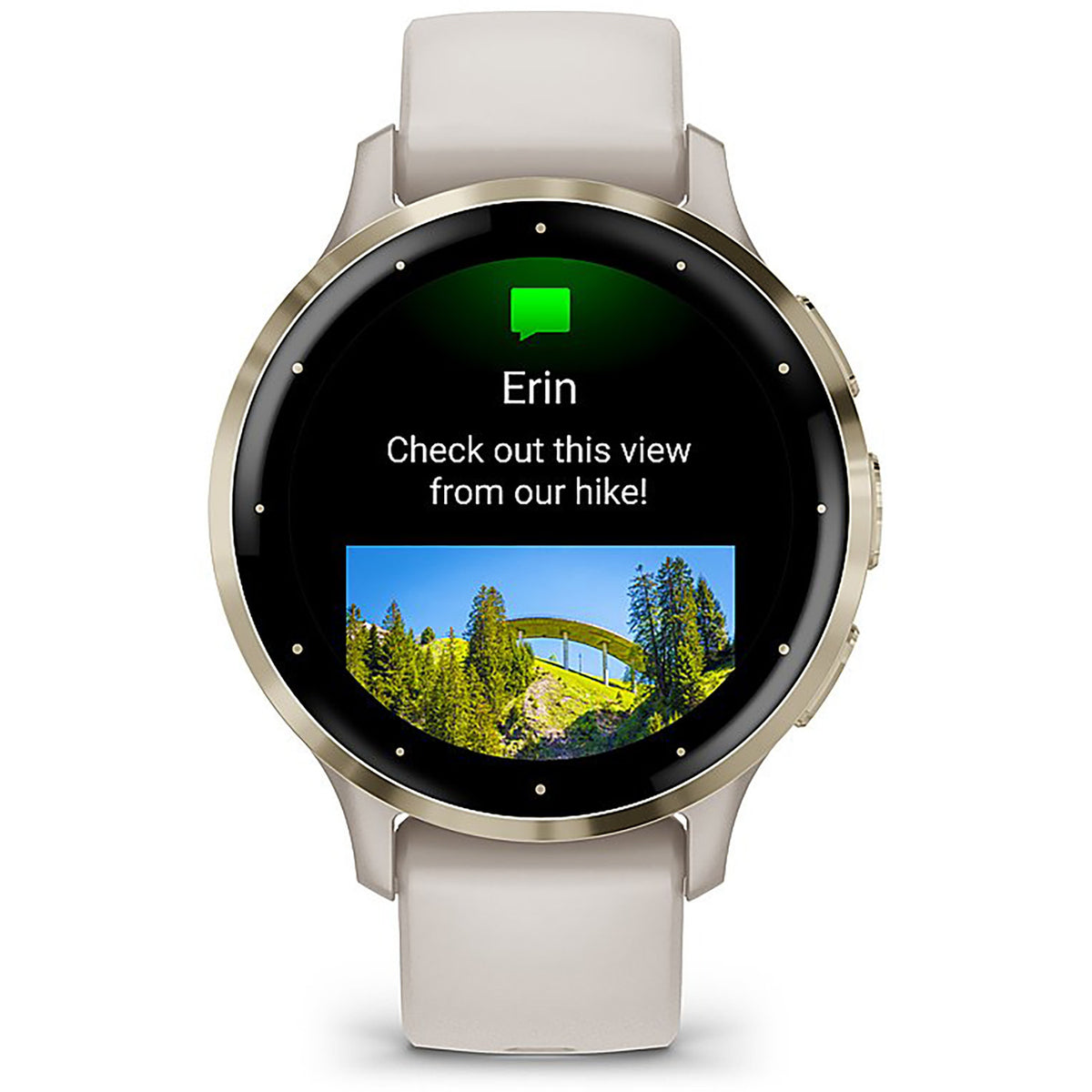 Garmin Venu 3S GPS Fitness Smartwatch 41mm Gold Bezel Ivory Case