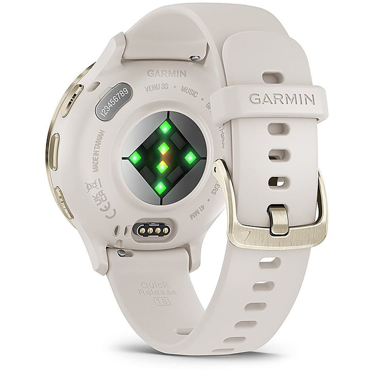 Garmin Venu 3S GPS Fitness Smartwatch 41mm Gold Bezel Ivory Case