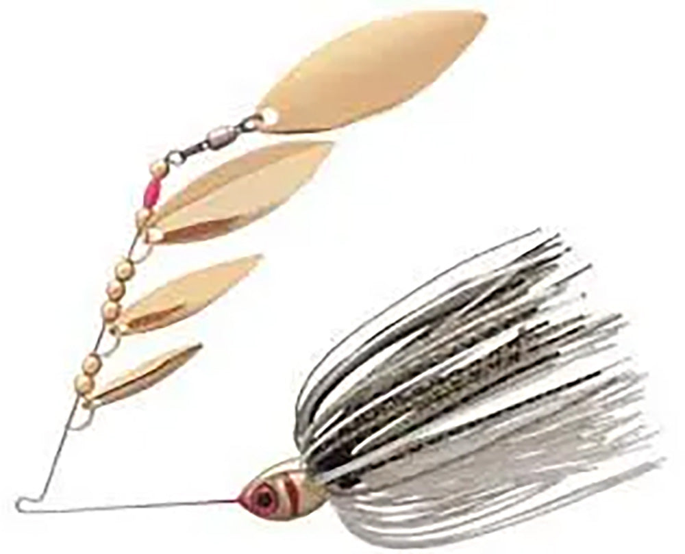 Quad Blade Spinnerbait 3/8 oz for Bass & Muskie Fishing - Multiple Colors