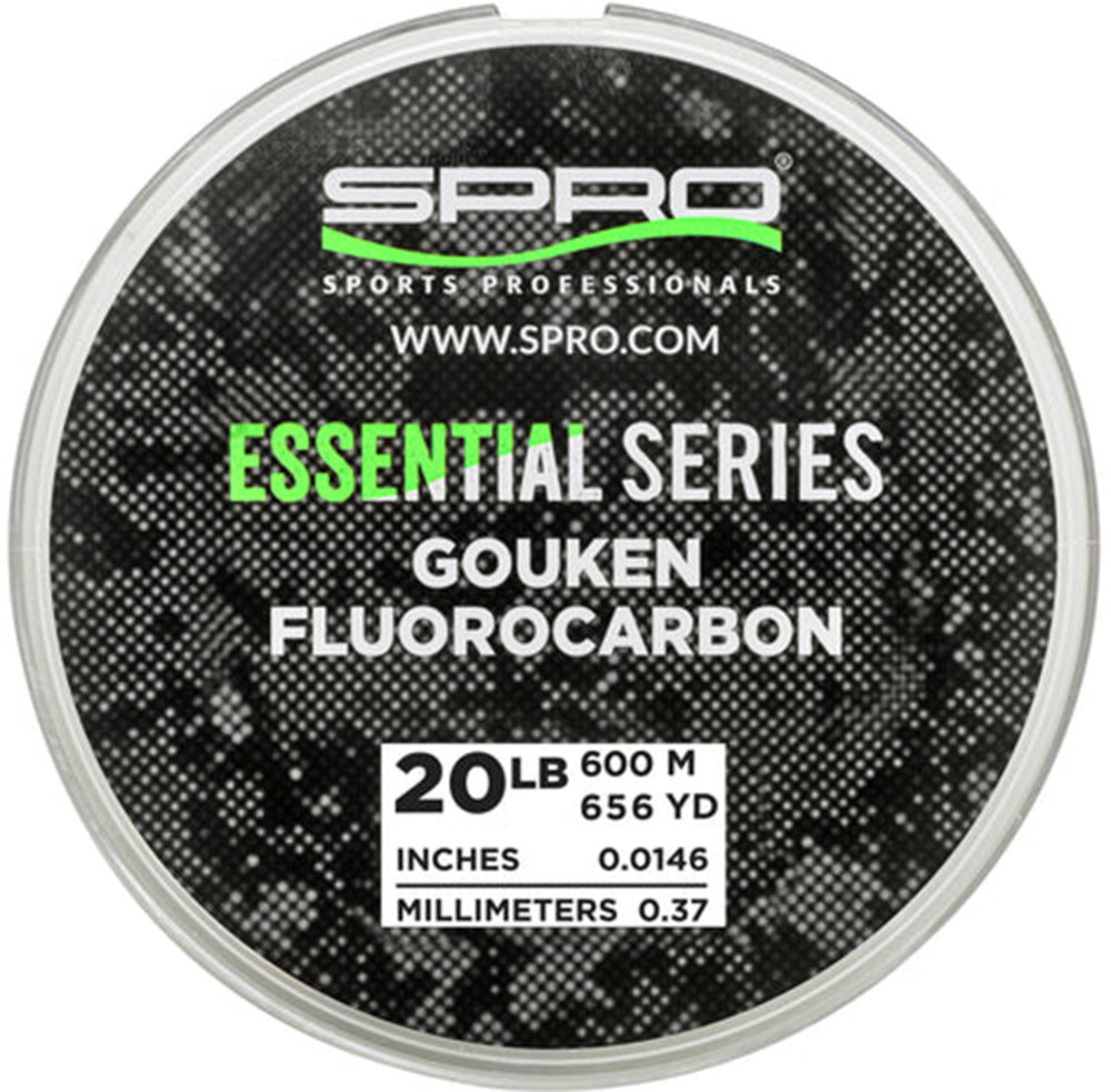 Fluorocarbon Fishing Line Bulk Spool - 656 Yards, Multiple Pound Tests