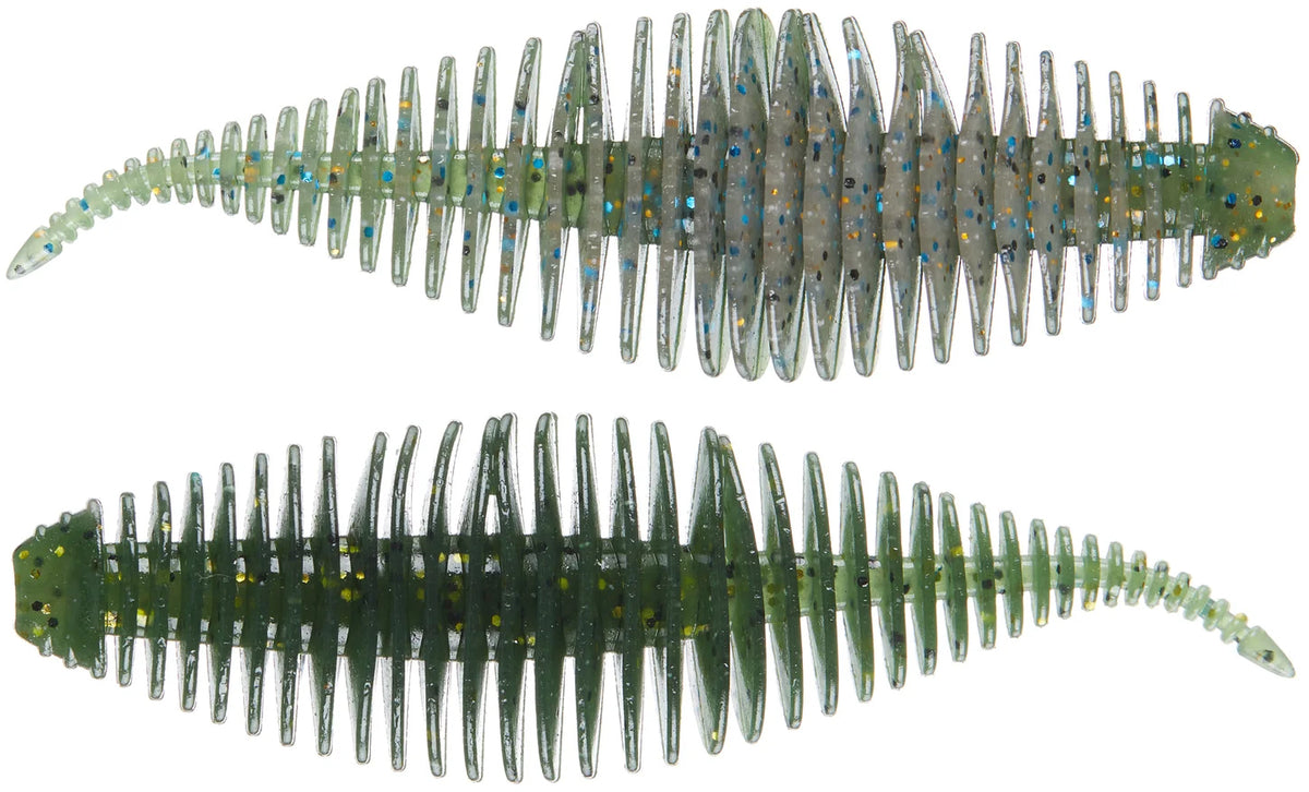 Fishing Soft Plastic Bait 3.8 Inch Bellows Shad for Jigs & Trailers