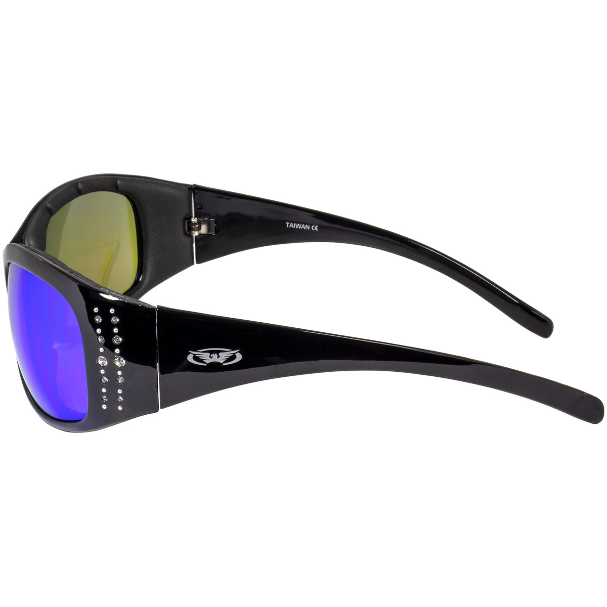 Women's Motorcycle Riding Glasses with Foam Padding and Smoke Lens