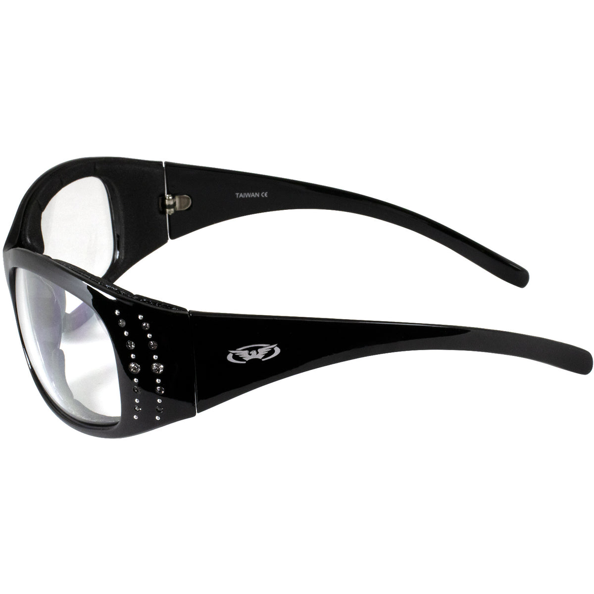 Women's Motorcycle Riding Glasses with Foam Padding and Smoke Lens
