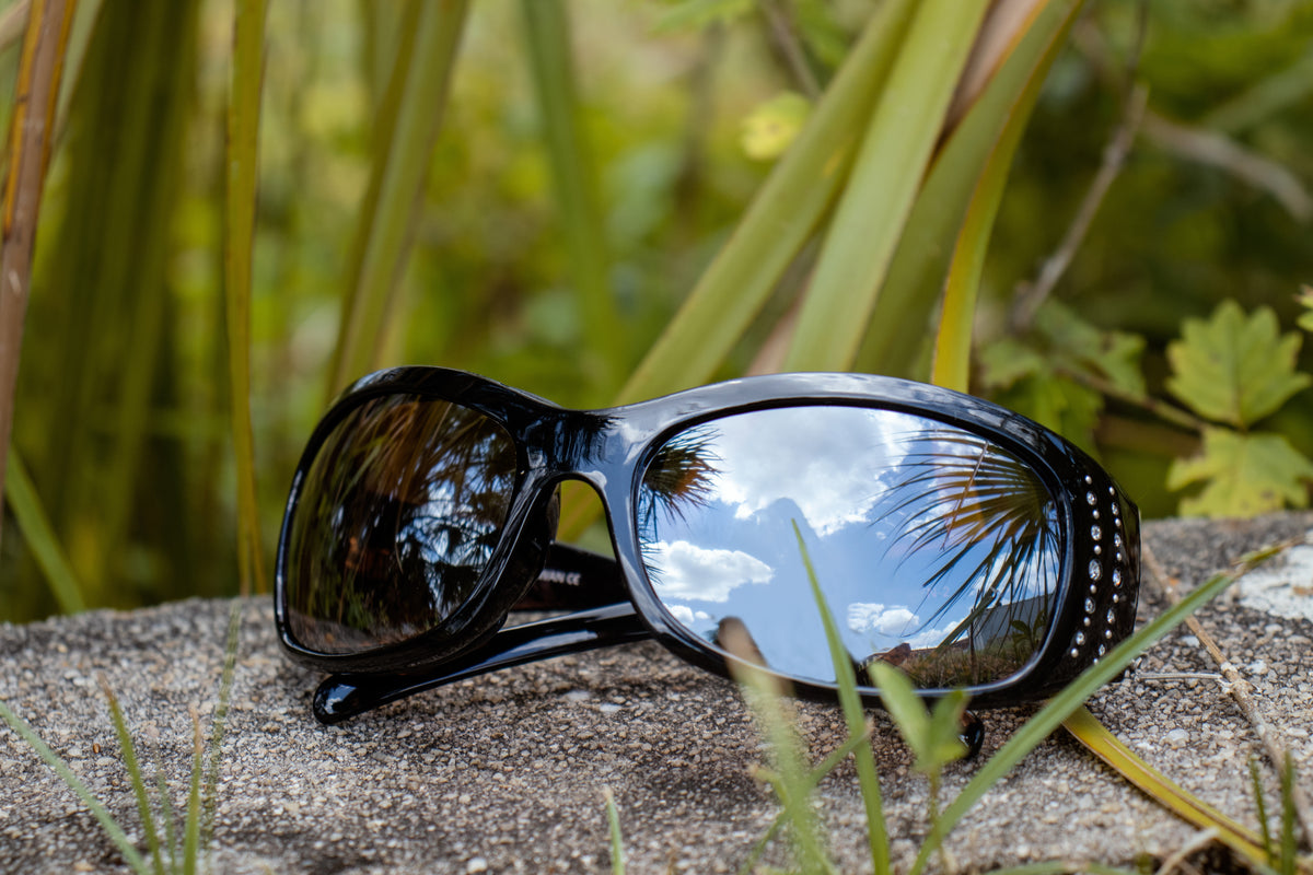 Women's Motorcycle Riding Glasses with Foam Padding and Smoke Lens
