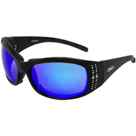 Women's Motorcycle Riding Glasses with Foam Padding and Smoke Lens