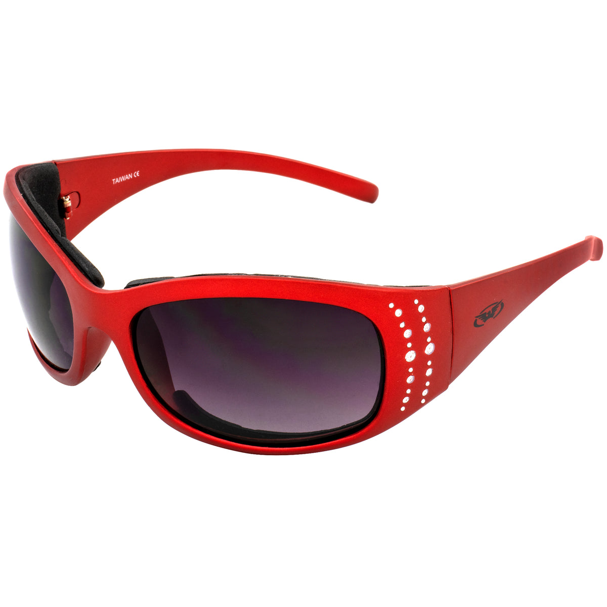 Women's Motorcycle Riding Glasses with Foam Padding and Smoke Lens