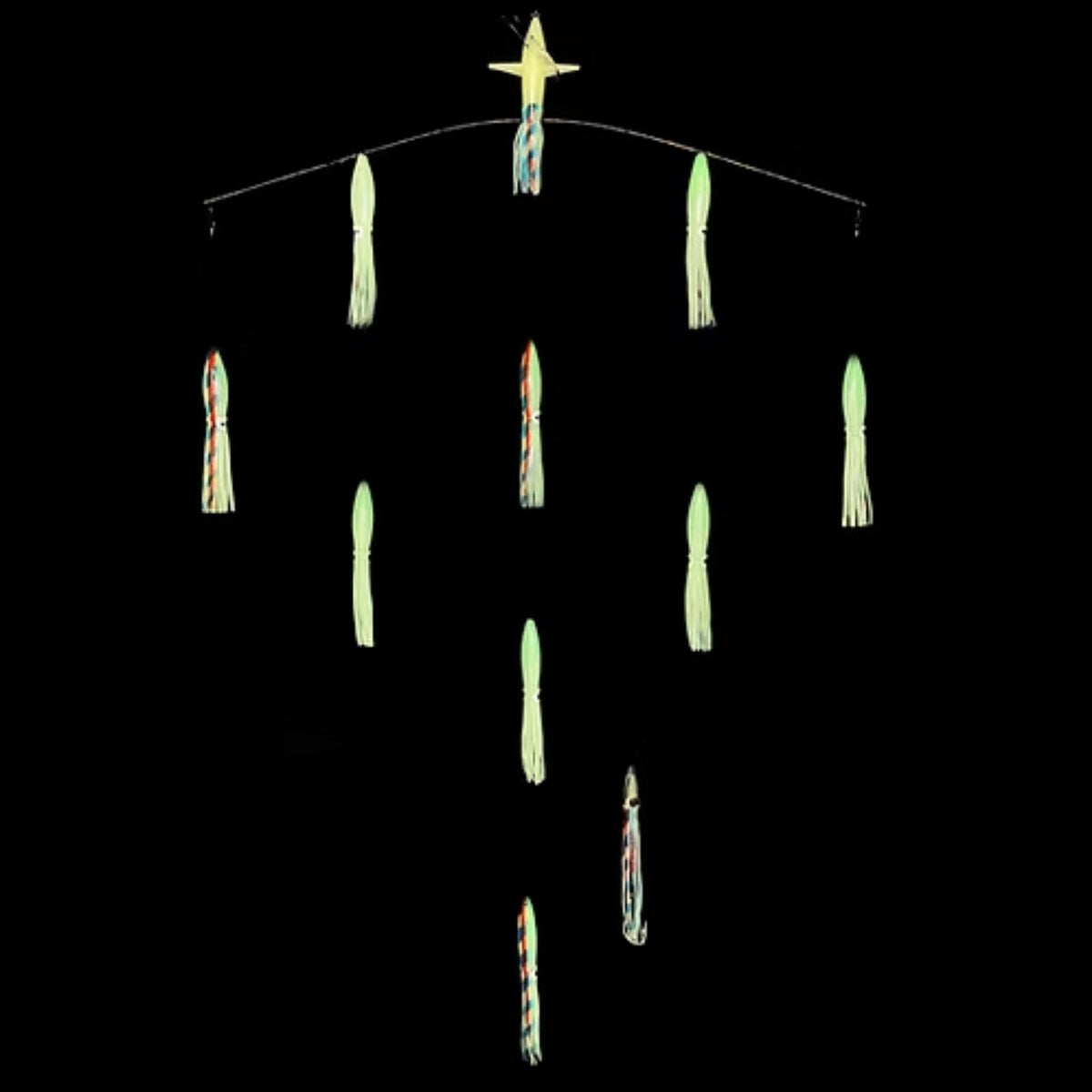 Fishing Tackle Bulb Squid Tracker Bars for Offshore Spreading