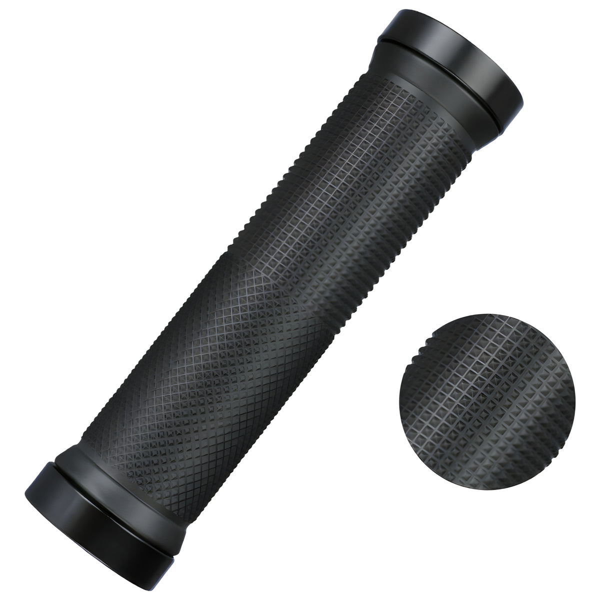 Ergonomic Rubber Bicycle Handlebar Grips for Mountain Bikes - Lock-On Ends