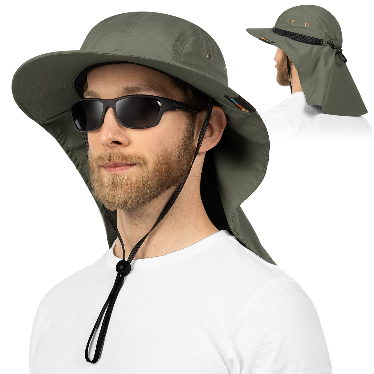 Wide Brim Sun Hat UV Protection Bucket Hat for Hiking Camping Fishing Men
