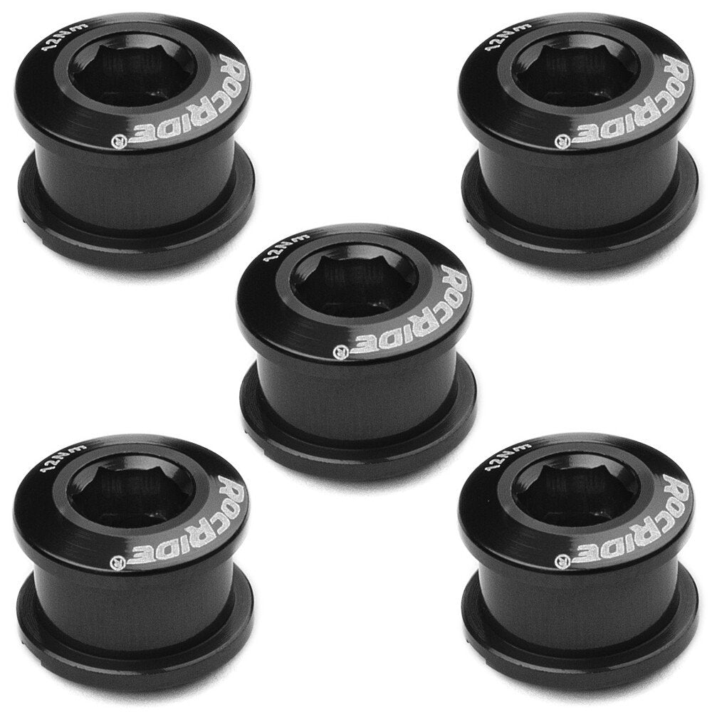 Bicycle Chainring Bolts Pack of 5 - Steel or Aluminum for Bike Cranksets