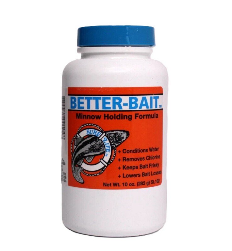 Live Bait Water Conditioner for Minnows & Soft Fish - Multiple Sizes