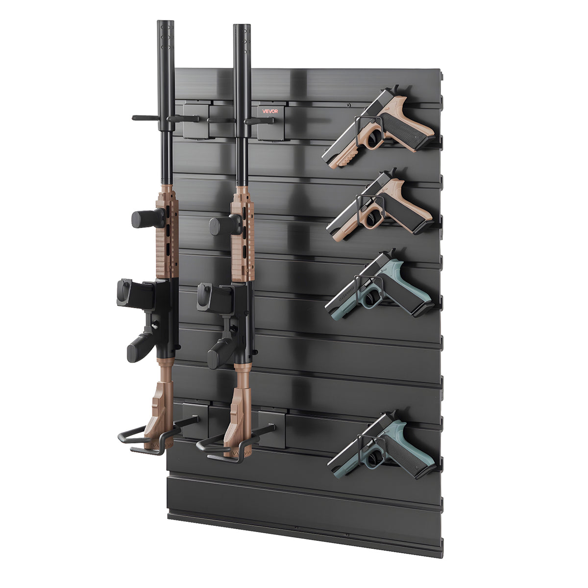 Adjustable Wall and Floor Gun Rack Holds Multiple Rifles and Handguns