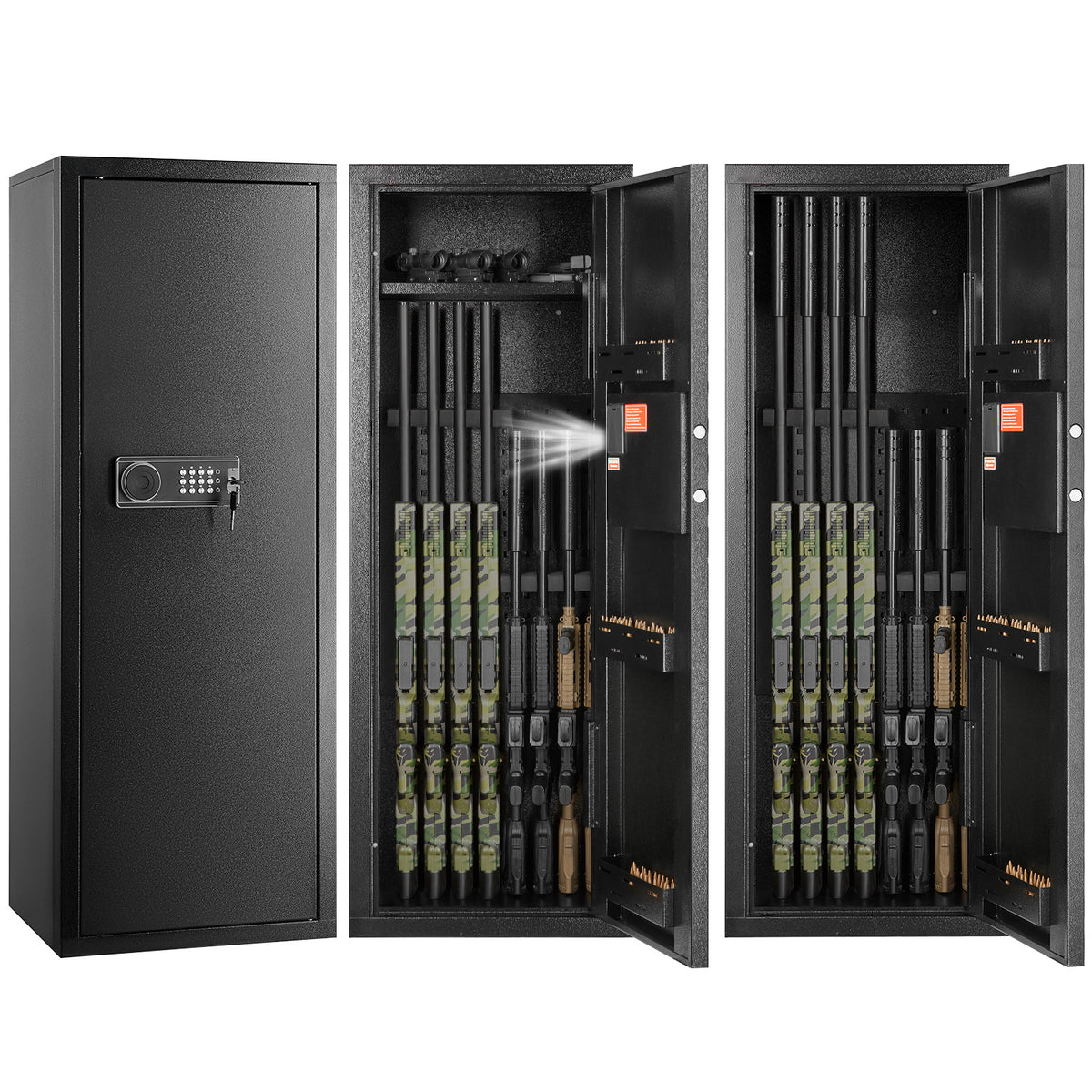 Large Rifle Gun Safe with Digital Lock & Removable Shelves | Multiple Sizes