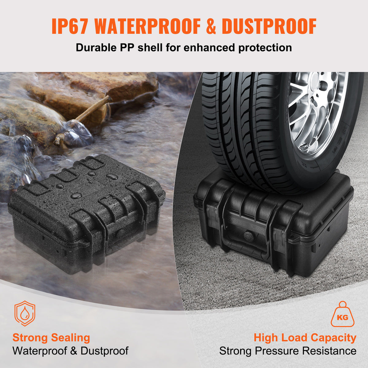 Hard Pistol Cases with Pre-Cut Foam Waterproof Lockable Storage for Firearms