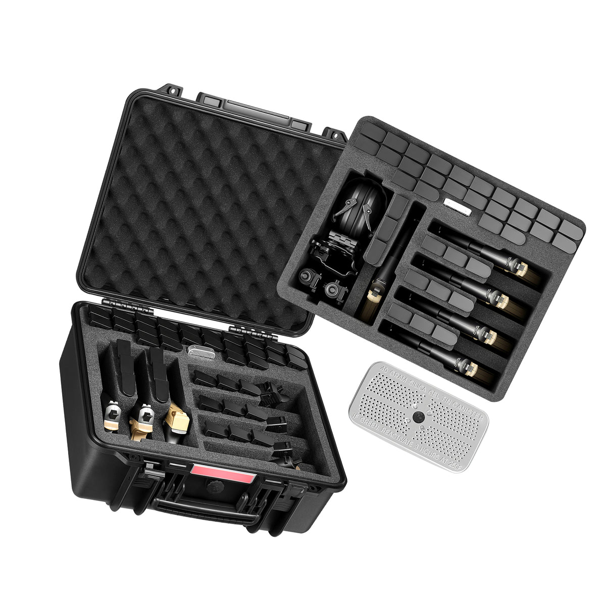 Hard Pistol Cases with Pre-Cut Foam Waterproof Lockable Storage for Firearms