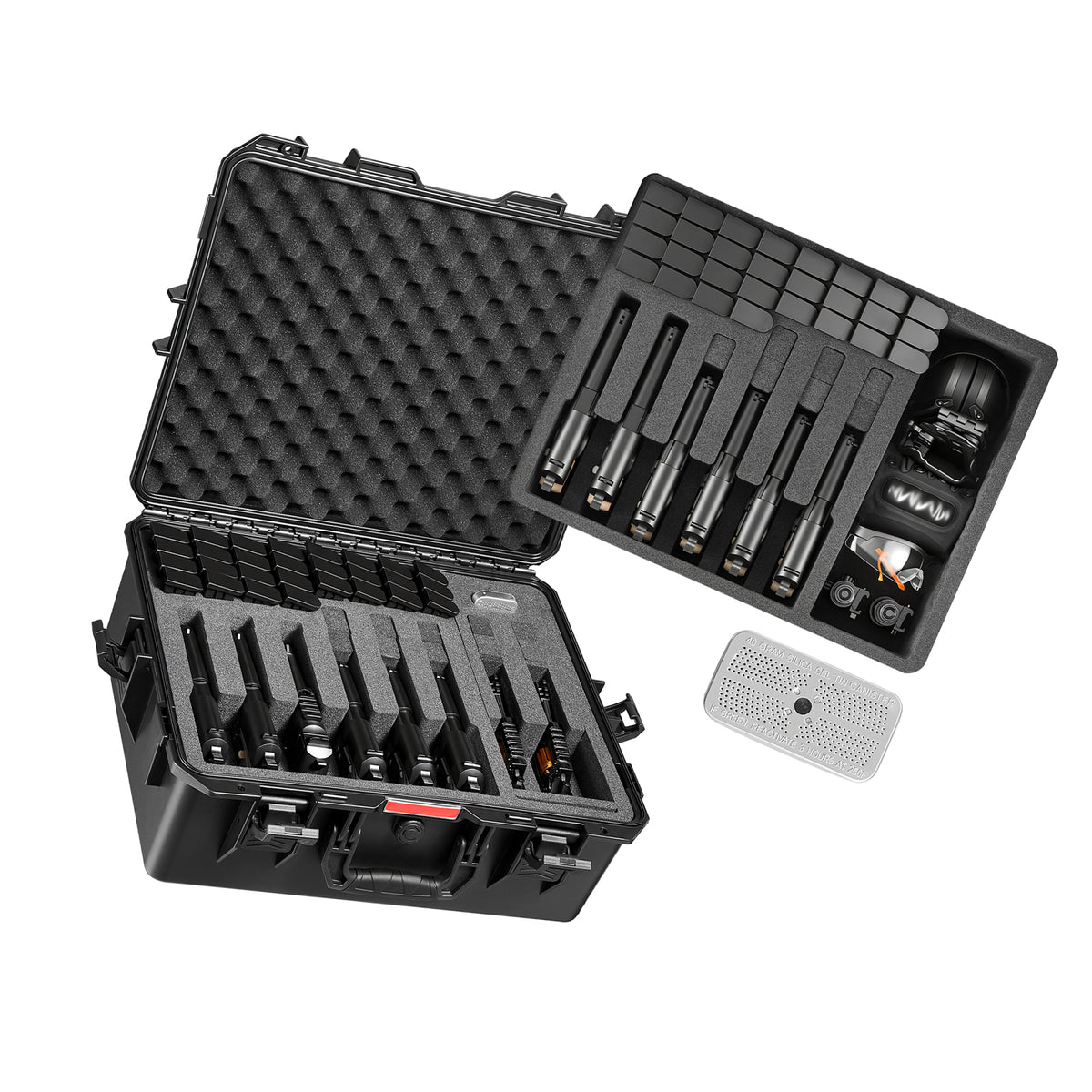 Hard Pistol Cases with Pre-Cut Foam Waterproof Lockable Storage for Firearms
