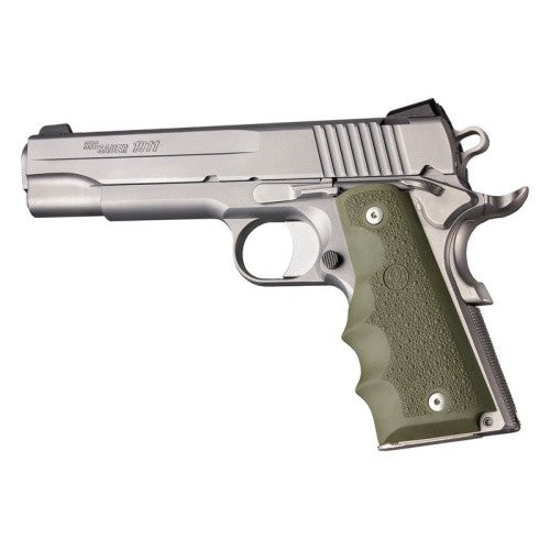 Overmolded Rubber Pistol Grip with Finger Grooves for 1911 Government Models