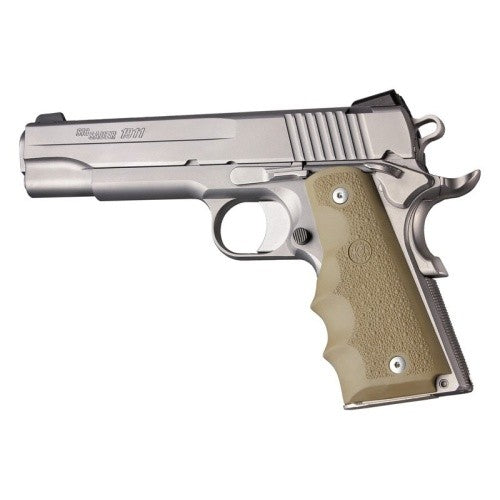 Overmolded Rubber Pistol Grip with Finger Grooves for 1911 Government Models