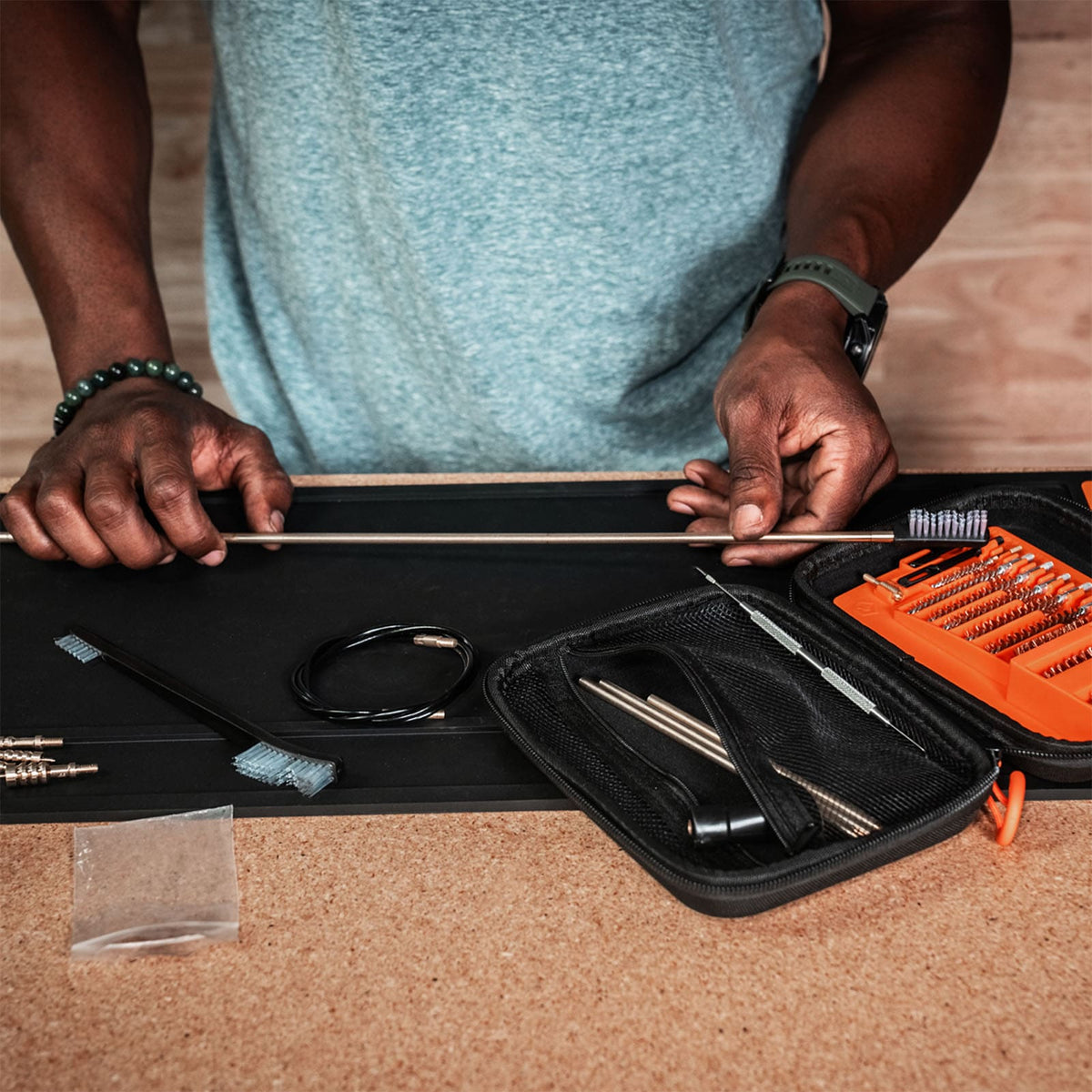Magnetic Gun Cleaning Mat for Rifles & Handguns - Non-Slip PVC Work Surface