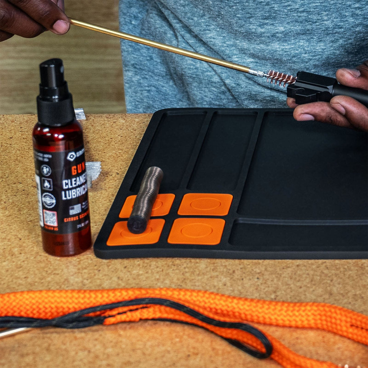Magnetic Gun Cleaning Mat for Rifles & Handguns - Non-Slip PVC Work Surface