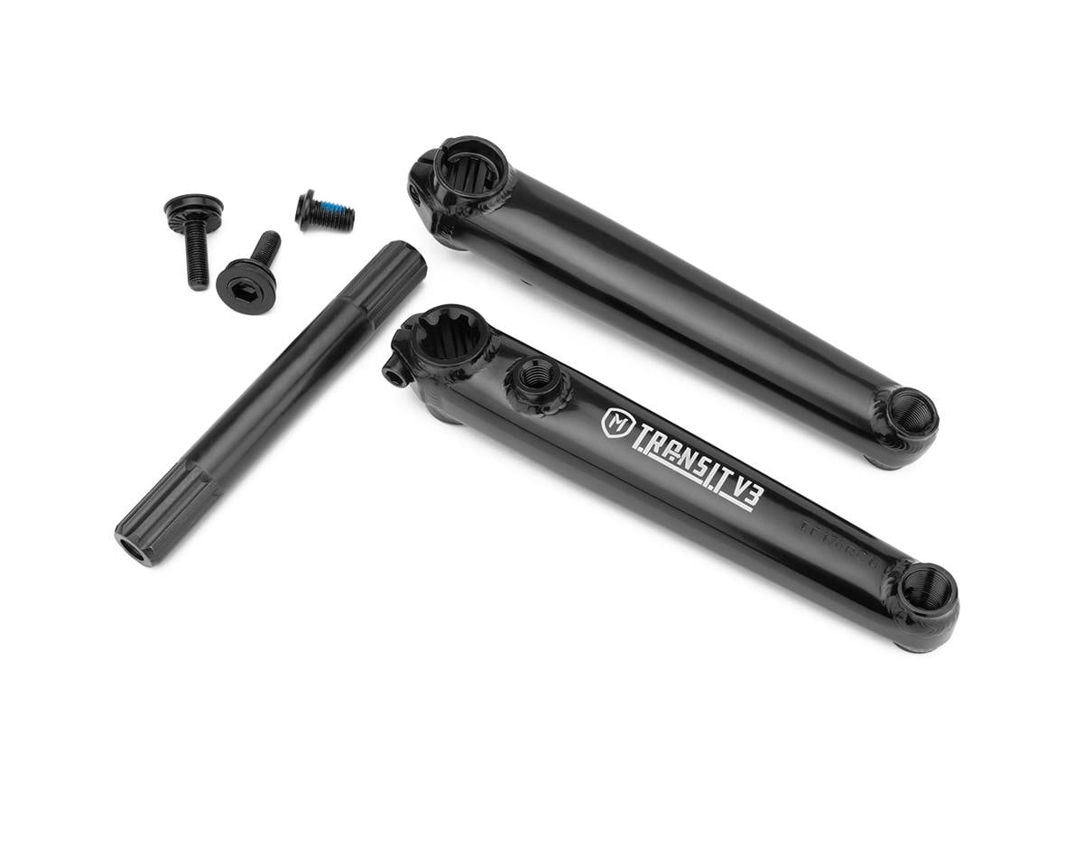 Mission Transit V3 Bicycle Cranks - Black, 3-Piece Chromoly Drive
