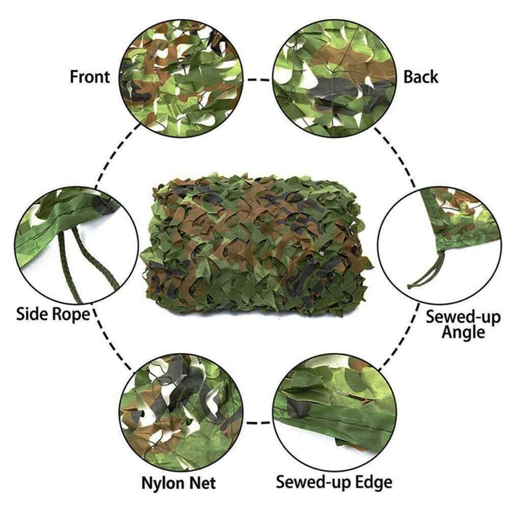 13x20ft Camouflage Netting Military Camo Sunshade Mesh for Hunting Camping & Car Cover