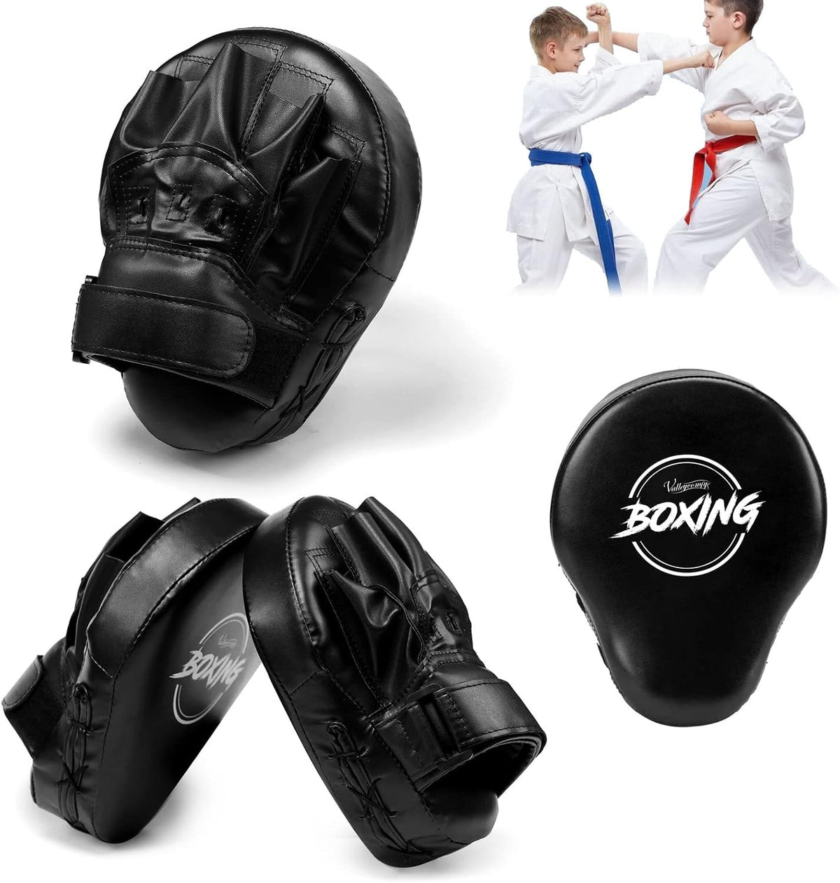 Martial Arts Punch Mitts for Karate Muay Thai Sparring - 7.9 x 9.8 Inches