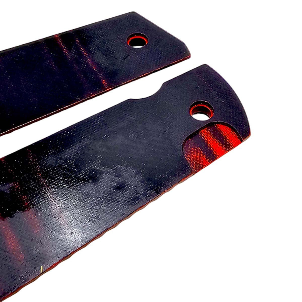 1911 Pistol Grips G10 Full Size Red & Black Sunburst for Kimber Colt Springfield