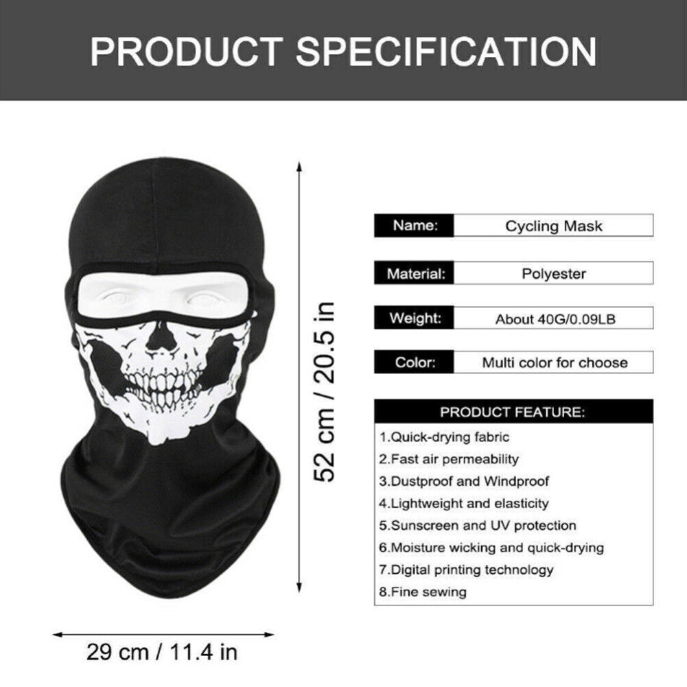 Unbranded Tactical Full Face Mask for Motorcycle and Outdoor Sports