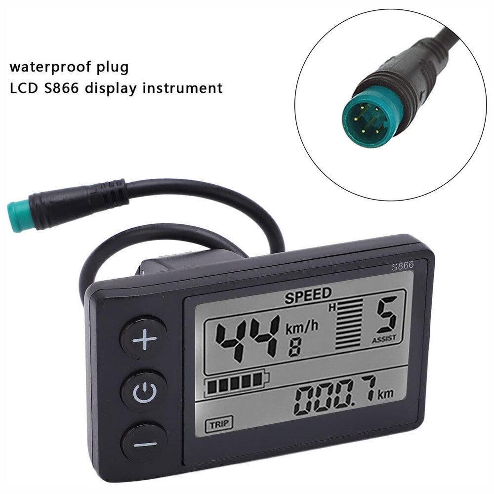 Electric Bike LCD Display 24V/36V/48V Waterproof Segment Meter
