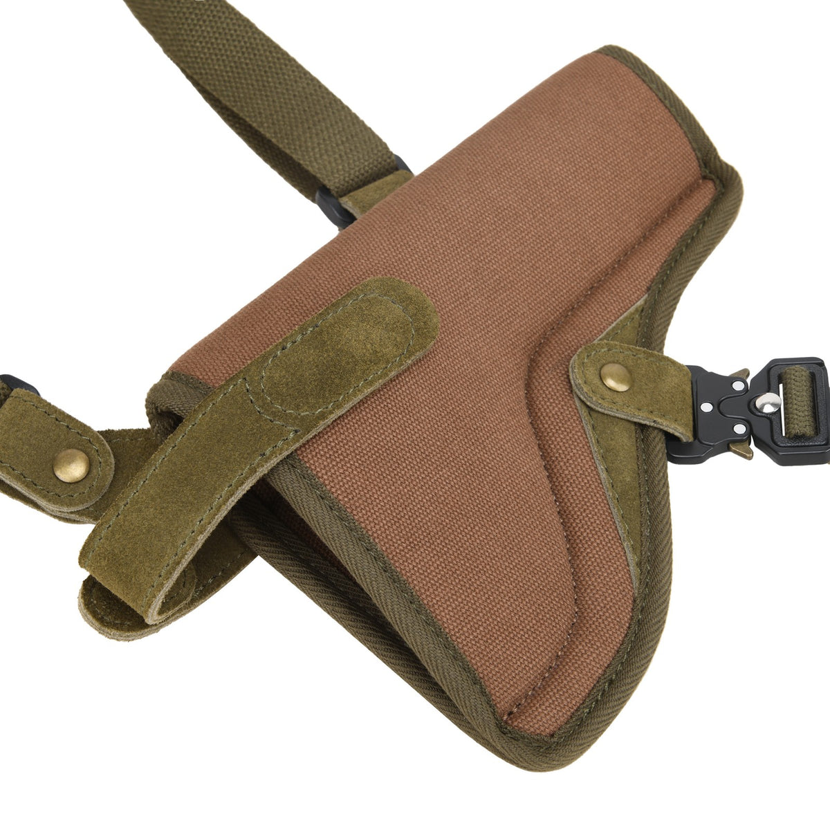 Canvas Gun Holster with 6 Shell Slots for Revolvers Up to 6" - Chest Carry