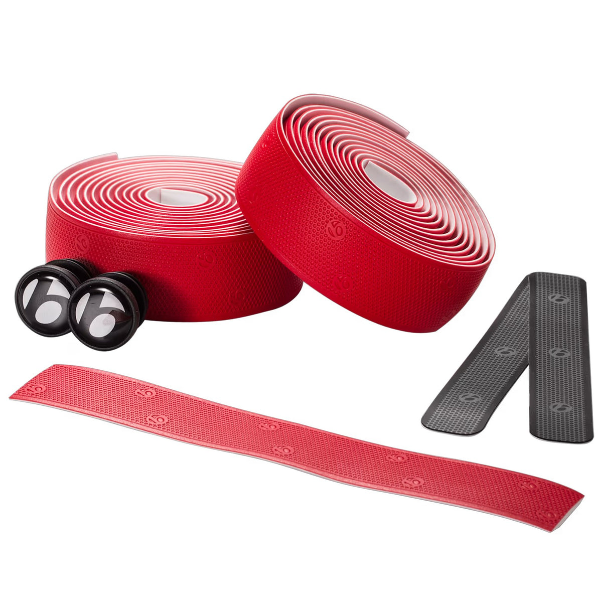 Road Bike Handlebar Tape Set No-Slip Grip Red 1.5mm Microfiber