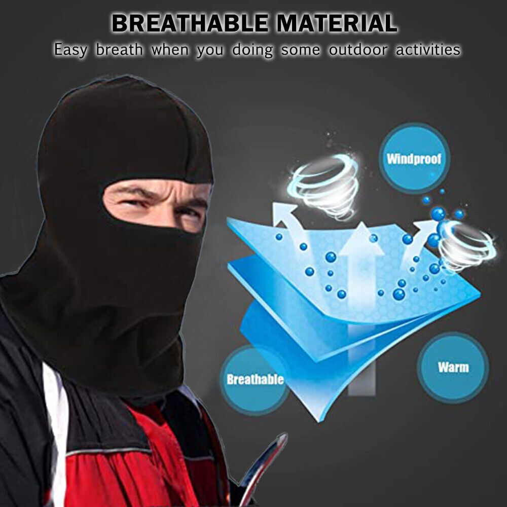 Full Face Ski Mask Balaclava Winter Thermal Fleece Hood Neck Warmer for Cycling & Snow Sports