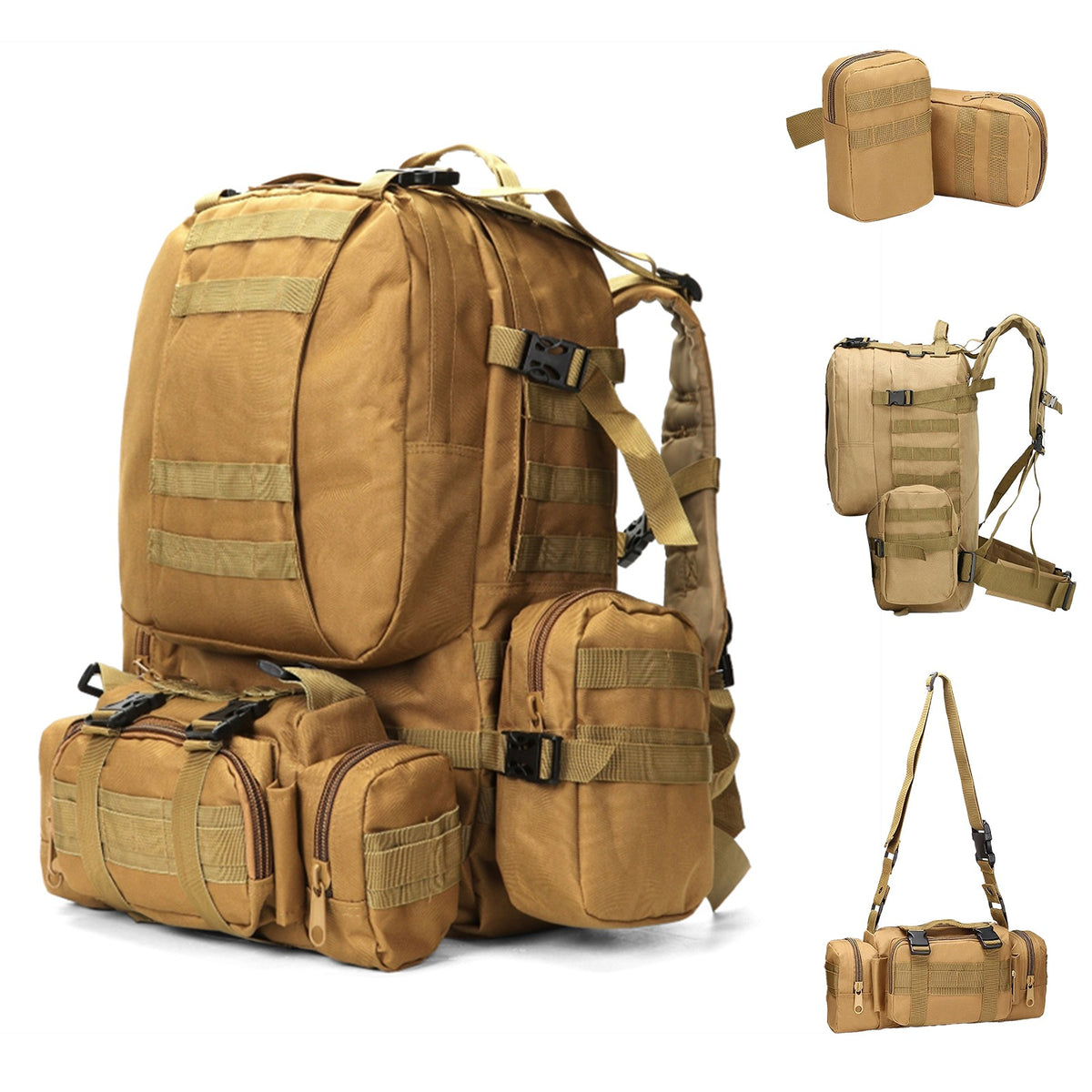 75L Waterproof Military Tactical Backpack for Camping Hiking Men