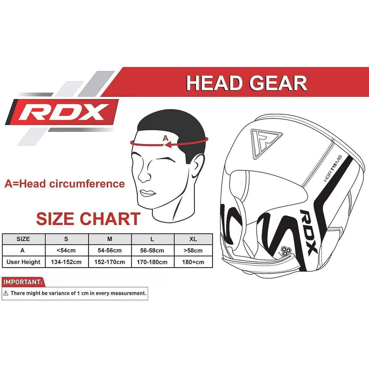 RDX T15 Noir Headgear with Cheek Protector for Boxing Muay Thai & MMA